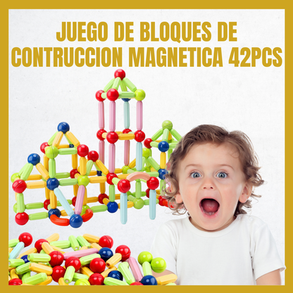 Juego de bloques de construcción magnetica 42pcs